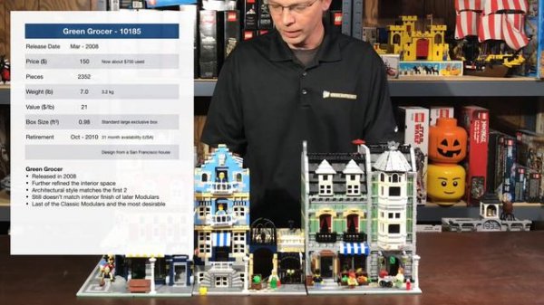 Lego Modulars Part 1 - Green Grocer, Market Street, Cafe Corner - The Classics