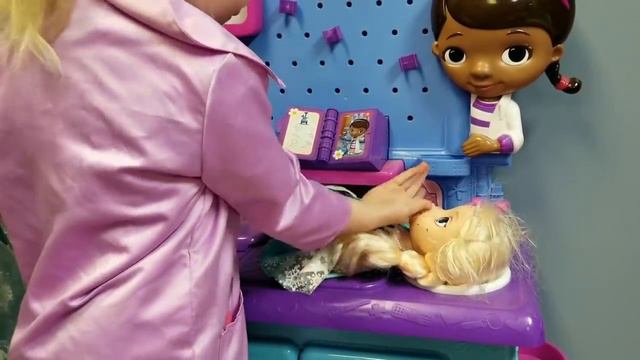 Elsia's Sick Day ! Anna And Elsa Toddler Videos - Doctors Sick Visit
