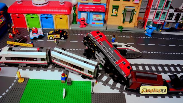Lego City High Speed Passenger Train Story | 60051 and 60098 train crash | Preschool | Kindergarten смотреть онлайн