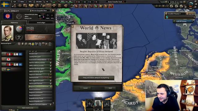 AFRO İSKANDİNAV | HEARTS OF IRON 4 - MULTIPLAYER | İSVEÇ#1 смотреть онлайн