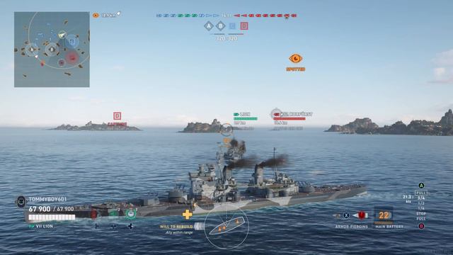 Lion Review: 16 Inch British Beast | World of Warships Legends | 4k смотреть онлайн