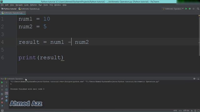 05.Python tutorial -- Arithmetic Operators العمليات الحسابيه смотреть онлайн