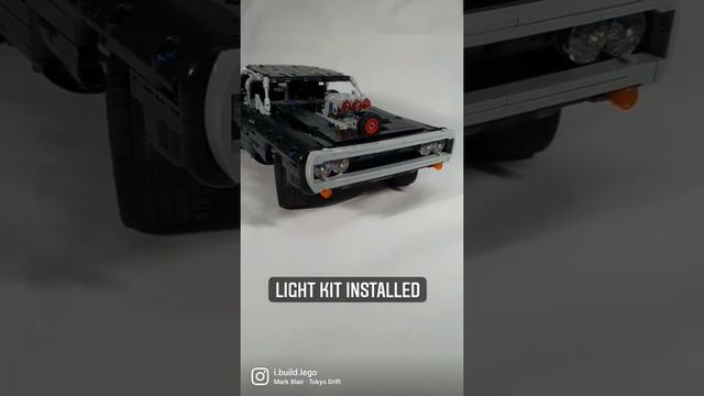 Lepin LED kit installed on Lego Technic 42111 Fast And Furious Dodge Charger смотреть онлайн