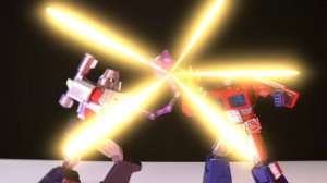 Transformers Stop Motion | G1 Optimus Prime VS Megatron! | Yolopark AMK Pro Animation