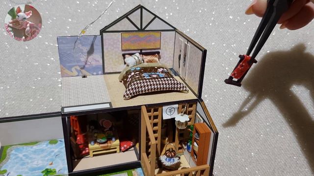 Mini Cherry Courtyard House - DIY Miniature Dollhouse Kit