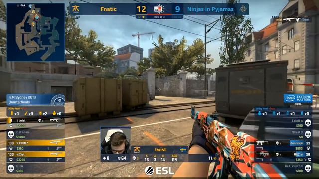 GAME OF THE YEAR - NiP vs Fnatic - IEM Sydney 2019 - CS:GO смотреть онлайн