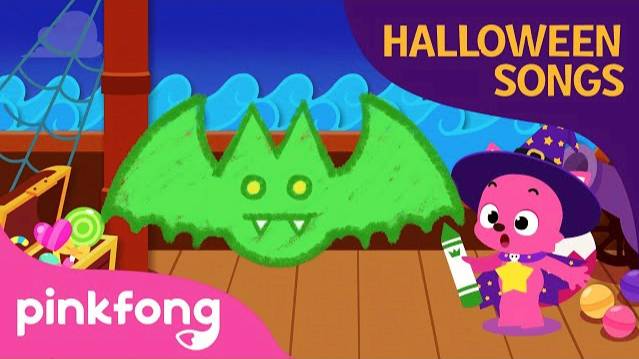 Halloween bats | Halloween Drawing Songs | Pinkfong Songs for Children смотреть онлайн