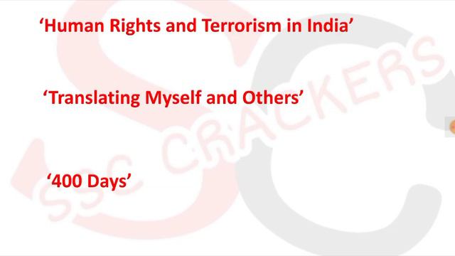 Book & Authors | Last 1 Year All Important Books & Authors | SSC CGL | CHSL | 2021 Exam |
