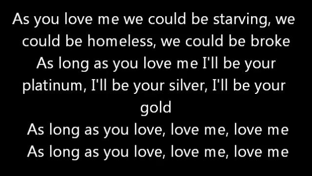 As Long As You Love Me - Justin Bieber ft. Big Sean - Official Lyrics смотреть онлайн