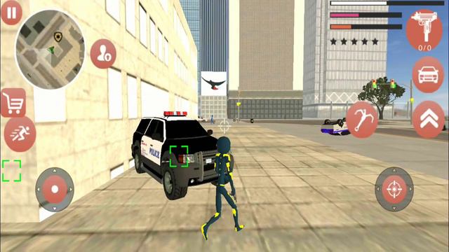 Black Superhero Iron Stickman Rope Hero Mafia Android Gameplay смотреть онлайн