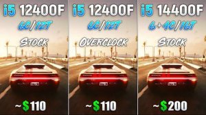 i5 14400F vs i5 12400F Stock vs i5 12400F OC - Test in 8 Games