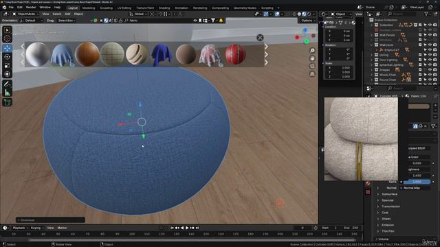 032_Adding Materials For The Chairs And Adding A New Carpet