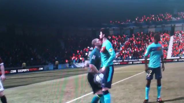 Valdes and Pique FIFA 12 Fight HD смотреть онлайн