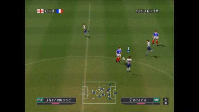 ISS Pro Evolution (PSX) Gameplay England v France [1080p HD] смотреть онлайн