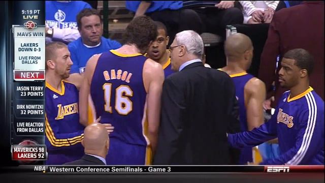 Phil Jackson Slaps Pau Gasol(For Being Soft) As The Lakers Fall Behind 3-0 To The Mavericks 5-6-201 смотреть онлайн