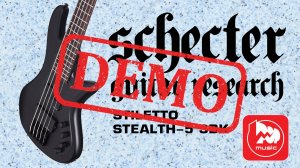 Бас-гитара SCHECTER STILETTO STEALTH-5 SBK - демонстрация звучания