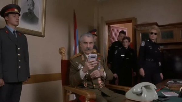 Russian Mafia conquers world with secret weapon... a Nintendo Game Boy! Police Academy 7 explains..