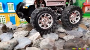 Новые машинки и приключения Петровича в мультике - Большая гонка в ЛЕГО городе. Видео для детей