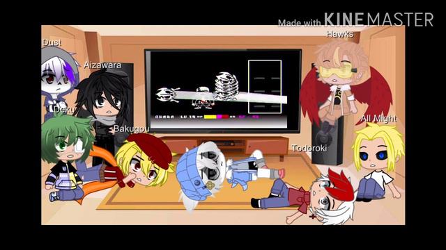 Bnha react to Sans last breath phase 3 смотреть онлайн