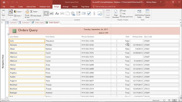 MS Access 2016 - Create a Report смотреть онлайн