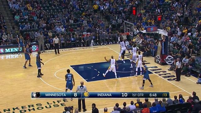C.J.Milles Blocks Karl-Anthony Towns смотреть онлайн