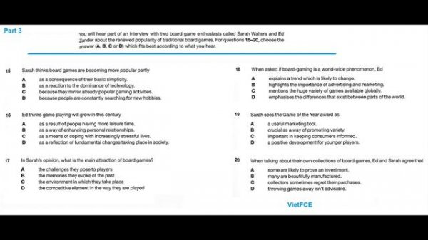 C1 Advanced (CAE) Listening Test 12 with answers