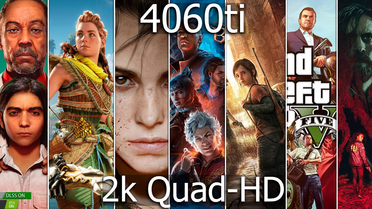 Тесты в играх на мониторе 2k Quad-HD | RTX 4060ti | RTX ON/OFF | DLSS ON/OFF смотреть онлайн