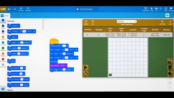Виртуальная робототехника. VEXcode VR. Урок 3