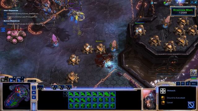 StarCraft 2: Wings of Liberty 3 Player Campaign - 14 In Utter Darkness смотреть онлайн