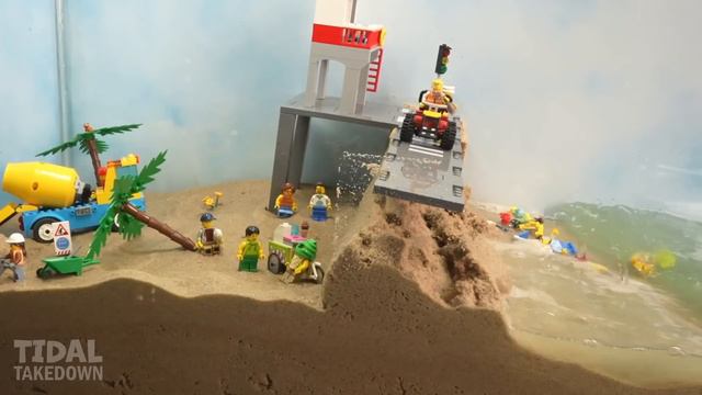 Tsunami Dam Breach Experiment - Wave Machine Destroys LEGO city смотреть онлайн