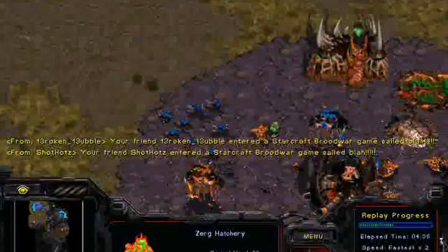 Starcraft [BroodWar] Random Game 1 - ZvZ (Sped up) смотреть онлайн
