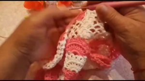 Подробный мастер класс.Платье крючком   Зефирка  .Часть  третья.