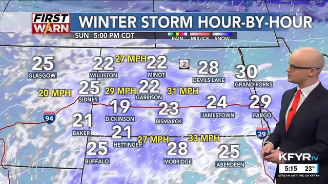 Winter Storm Update: KFYR First News at Five Weather 03/24/24 смотреть онлайн