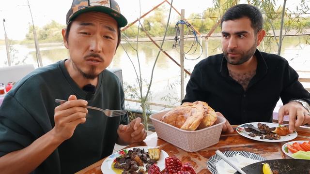 Authentic Village Food Feast in Azerbaijan 🇦🇿 5 different dishes of Lamb + Catfish Kebab смотреть онлайн