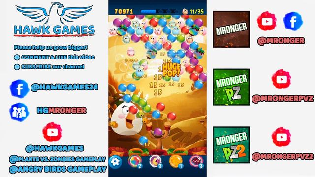 Angry Birds Stella POP Bubble Shooter Level 374 - Walkthrough, No Boosters смотреть онлайн