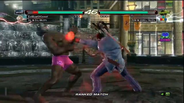 Tekken 6 Online Ranked Match Session 16 - Armor King - [HD]