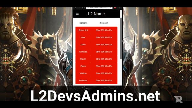Lineage 2 sitio web - Boss Status смотреть онлайн