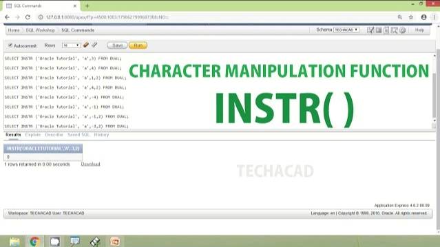 Oracle Tutorial - Character Manipulation Function INSTR смотреть онлайн