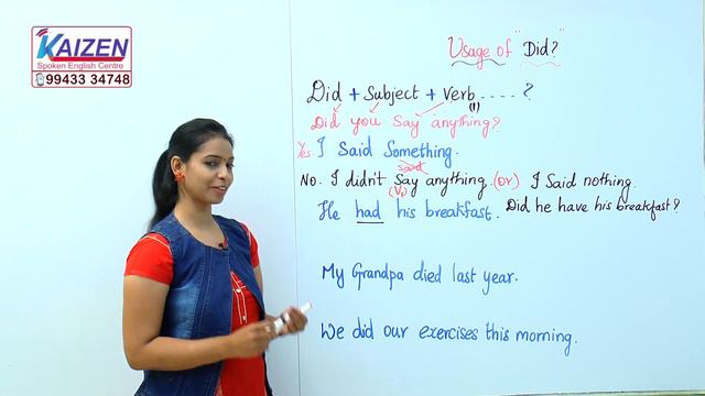 Usage of 'Did' # 41- Learn English with Kaizen through Tamil смотреть онлайн