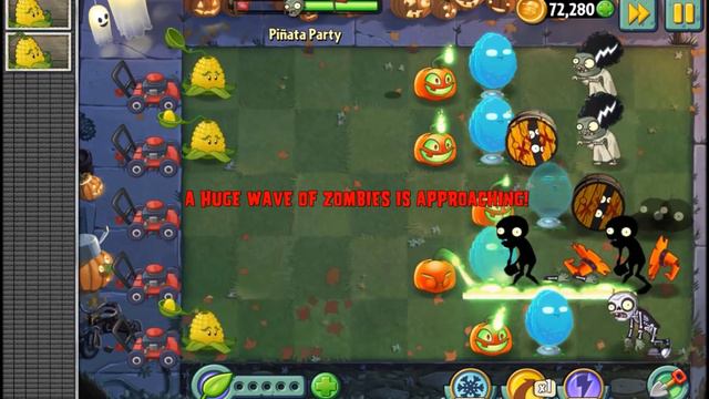 Plants Vs Zombies 2 Halloween Lawn of Doom (2/5) смотреть онлайн