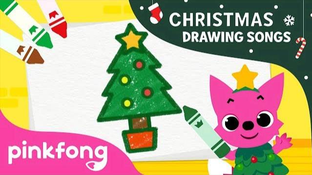 How to draw a Christmas Tree | Christmas Drawing Songs | Pinkfong Songs for Children смотреть онлайн
