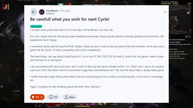 Last Epoch Next Cycle - Be carefull what you wish смотреть онлайн