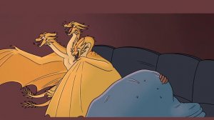 Godzilla King Ghidorah & Kong's Horror Movie Night (Godzilla Comic Dub)