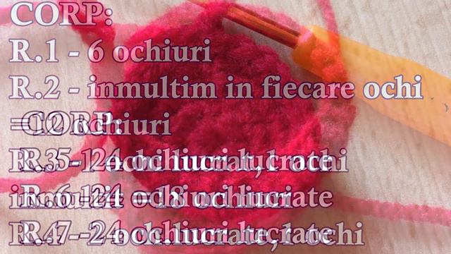 Papusa Kokeshi Amigurumi -Tutorial ( ENG SUB)