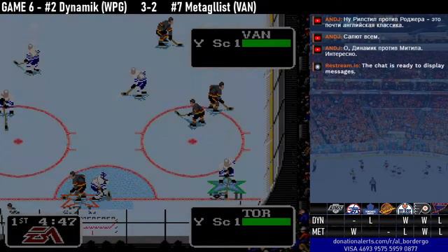 NHL 94 SNES S2 - PLAYOFFS 1/4 смотреть онлайн
