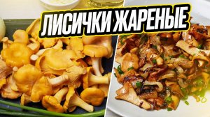 как пожарить грибы. лисички жареные
