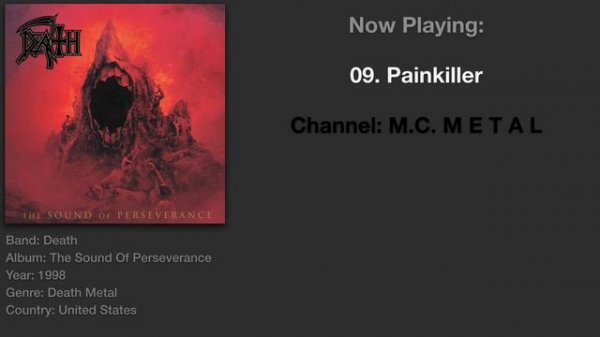 Painkiller - Death 1998, The Sound of Perseverance Album.