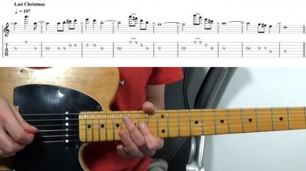 Last Christmas Guitar Solo Tab - Synth Solo Lesson | Wham!