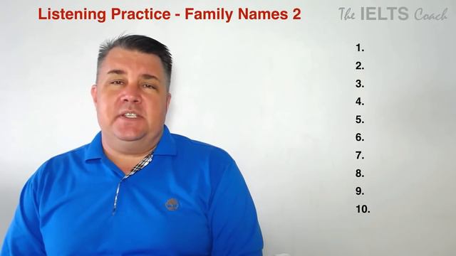 IELTS Spelling Test - Family Names 2 смотреть онлайн