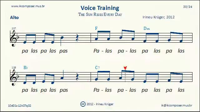 Voice Training - ( Alto ) - The Sun Rises Every Day смотреть онлайн